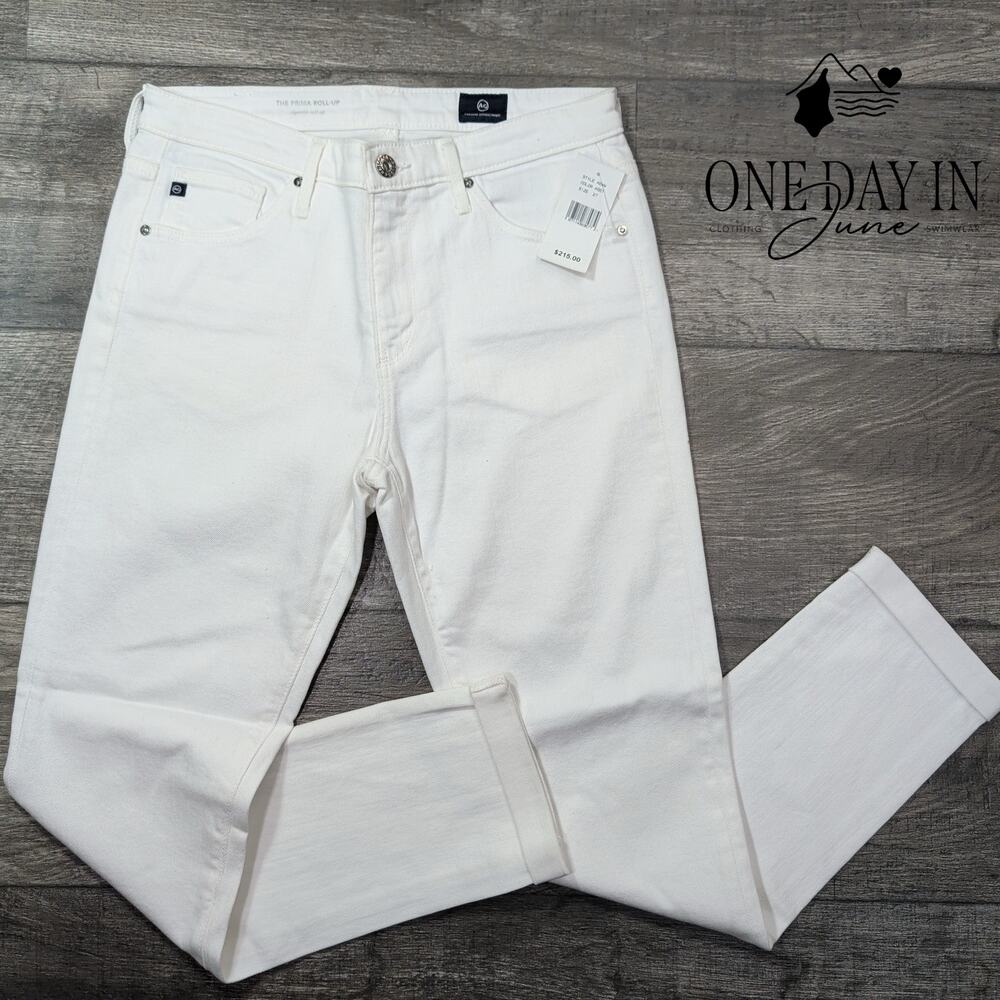 AG Adriano Goldschmied The Prima Roll-Up Cigarette Jeans Cropped NWT Size 4 (27)